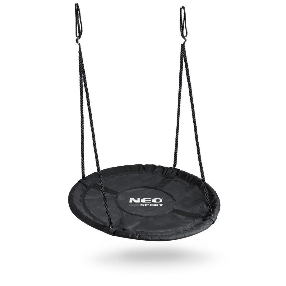 Huśtawka ogrodowa Neo-Sport Swingo bocianie gniazdo fotel wiszący 110 cm czarna