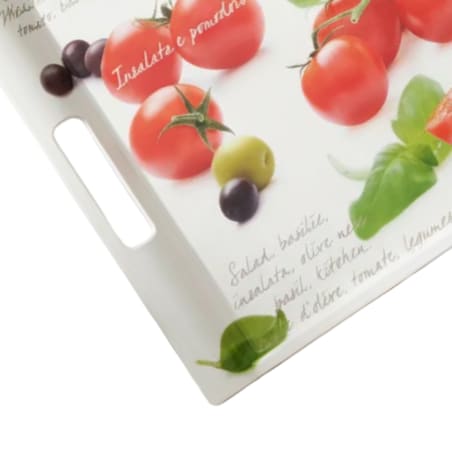 Taca do serwowania Nuova R2S 40x27 cm – Melamina – Wzór Pomidory i Bazylia
