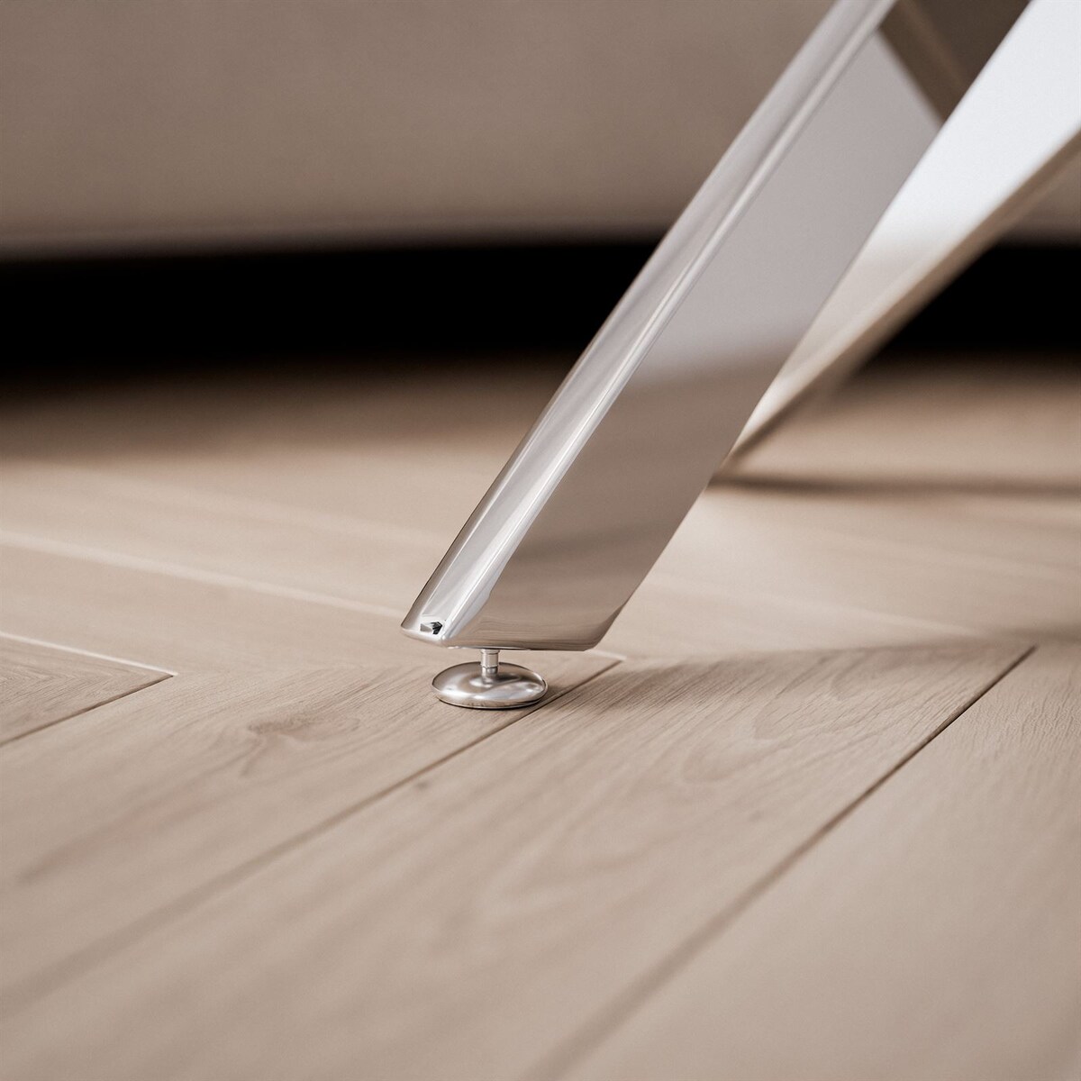 Stolik kawowy BEIRA ze szklanym blatem chrom