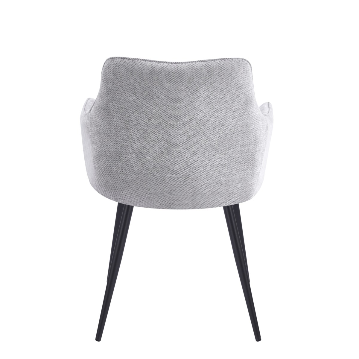 Krzesło szare tapicerowane tkaniną ADELE II do salonu jadalni czarne nogi