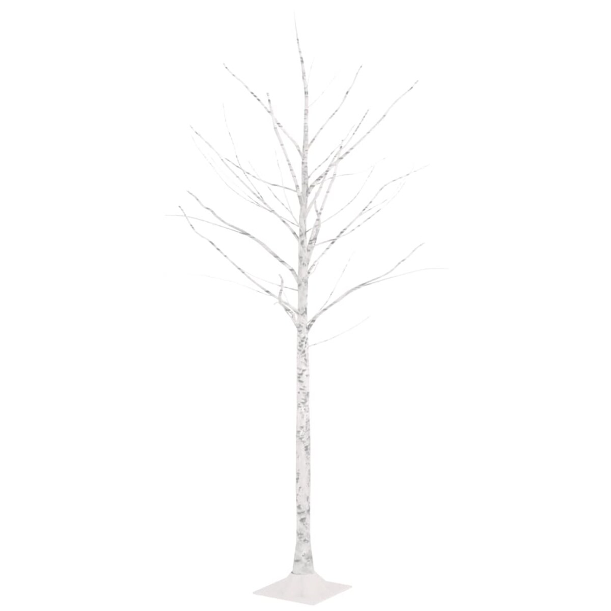 vidaXL Brzoza z oświetleniem, 96 ciepłych białych LED, 180 cm