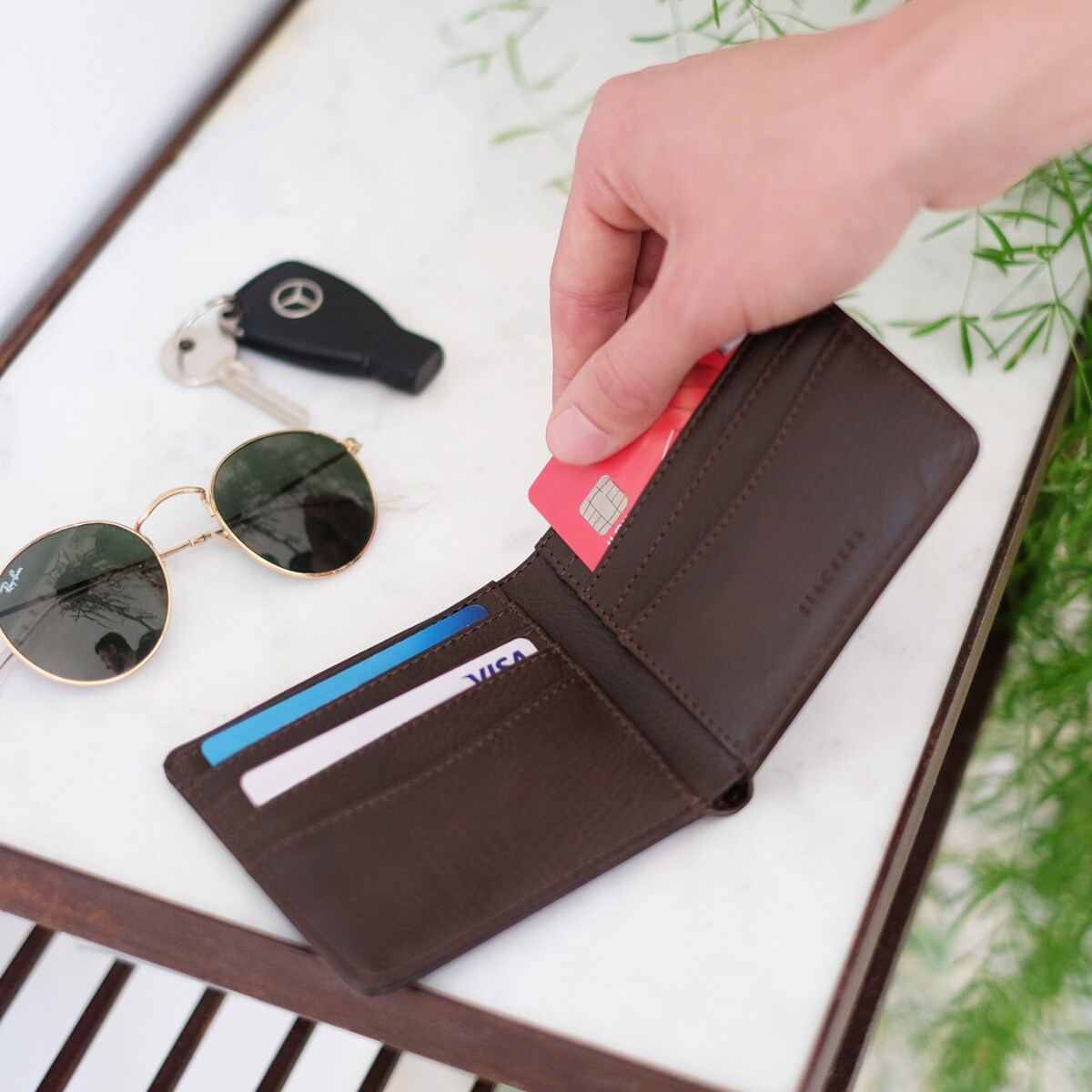 Portfel Stackers brązowy