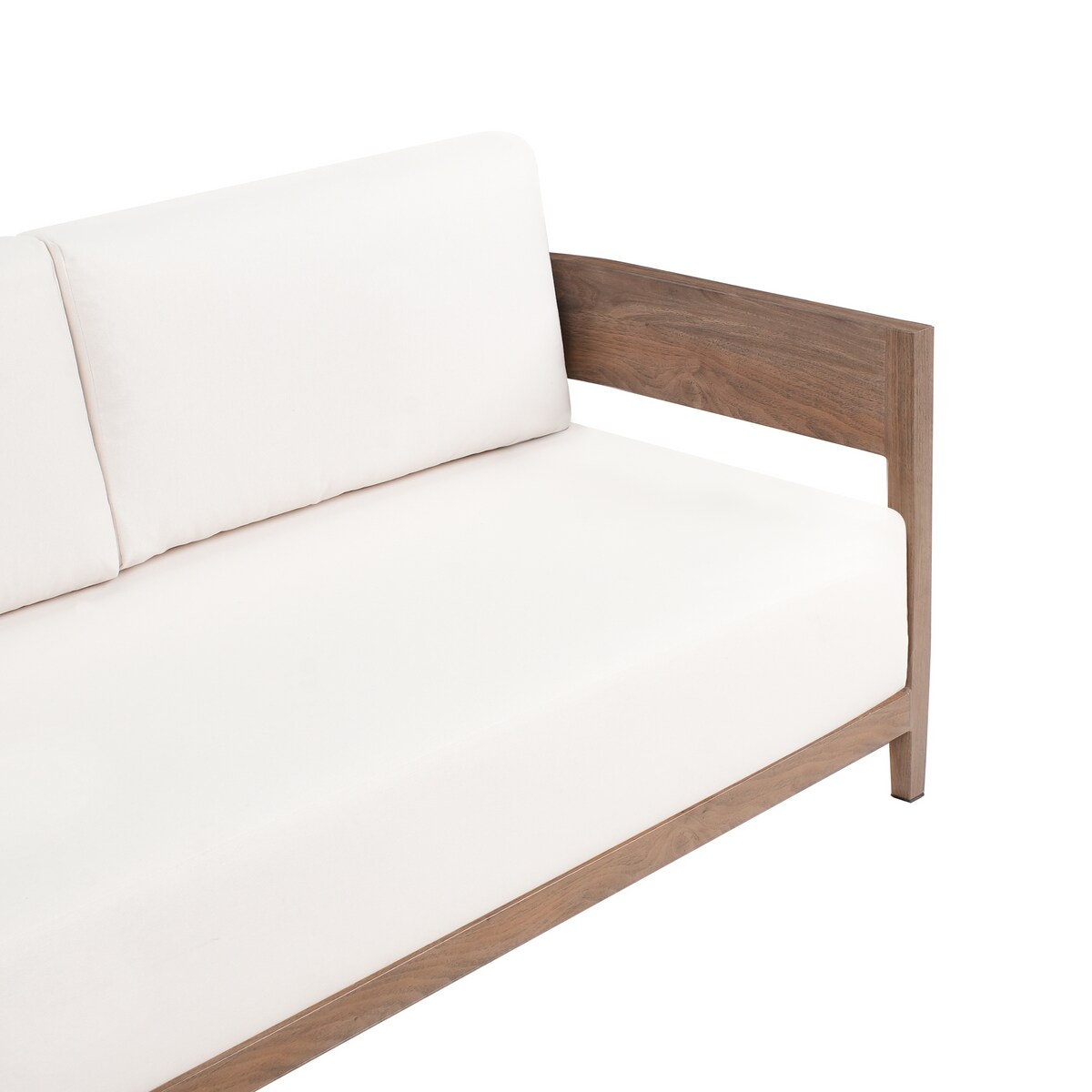 Sofa ogrodowa ze stolikiem dla 2 osób SAMPIERI Brązowy Metal