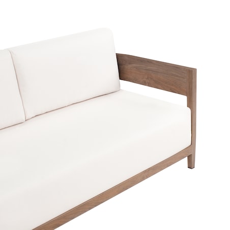 Sofa ogrodowa ze stolikiem dla 2 osób SAMPIERI Brązowy Metal