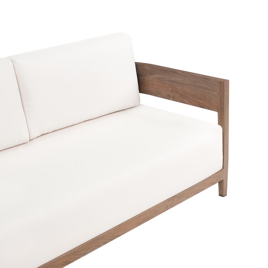 Sofa ogrodowa ze stolikiem dla 2 osób SAMPIERI Brązowy Metal