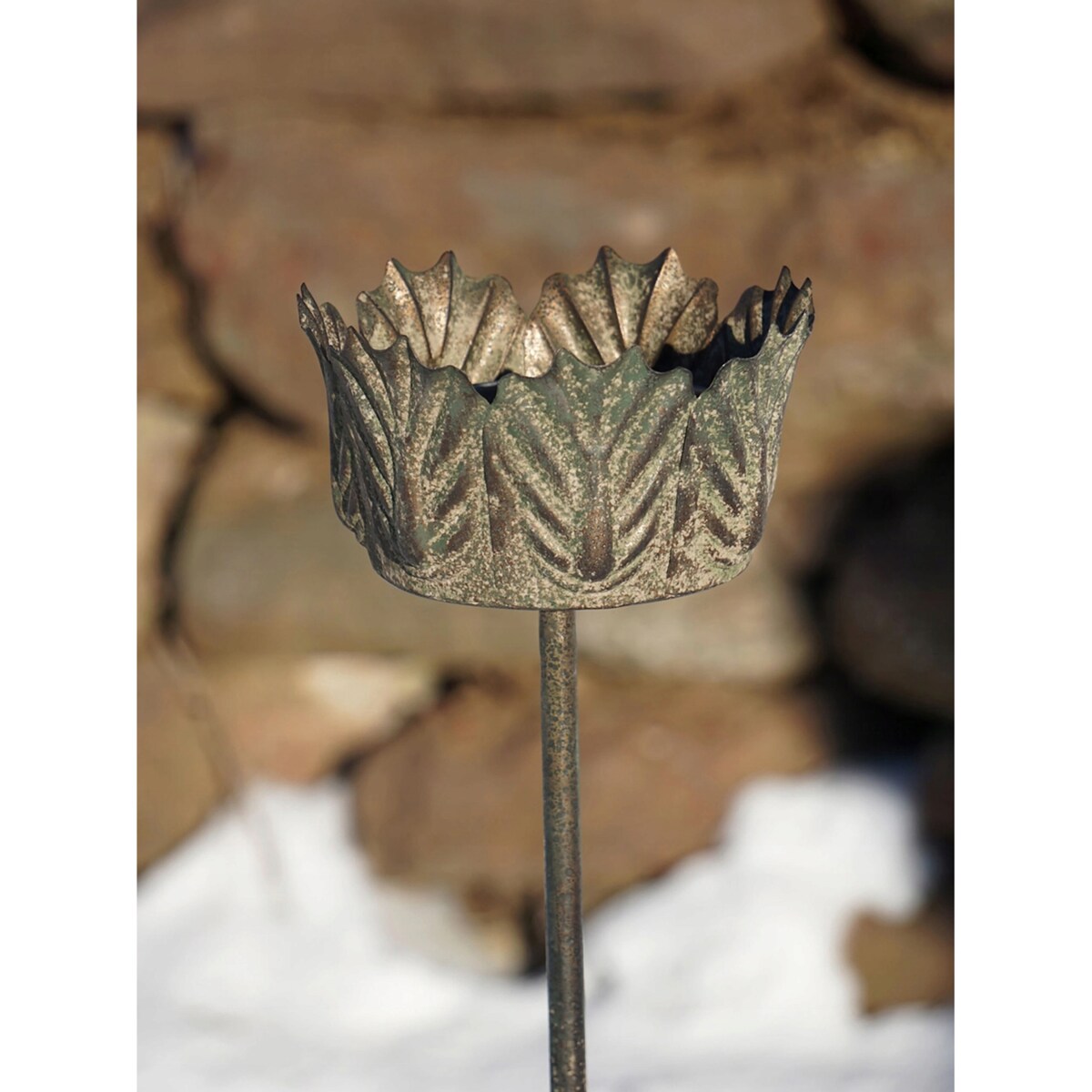 LAMPION DO WBICIA OGRODOWY METALOWY LOFT ZIELONY ŚWIECZNIK TEALIGHT 100cm