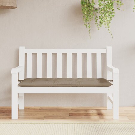vidaXL Poduszka na ławkę ogrodową, taupe, 120x50x7 cm, tkanina