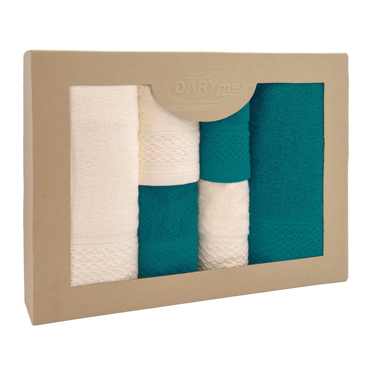 Komplet ręczników z bawełny Solano w eco pudełku 6 elem.