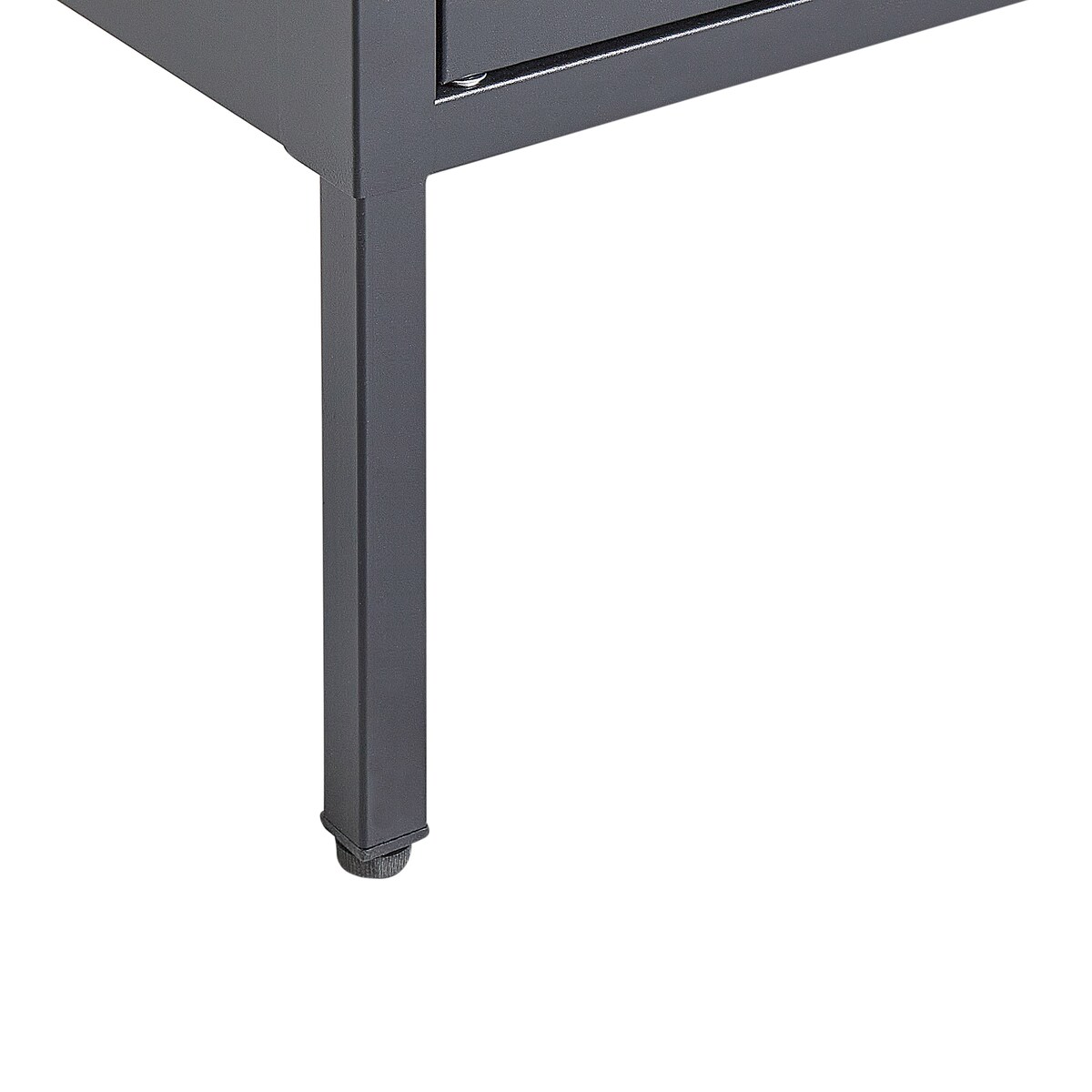Witryna ze szklaną gablotą OXTED 80 cm Metal Czarny