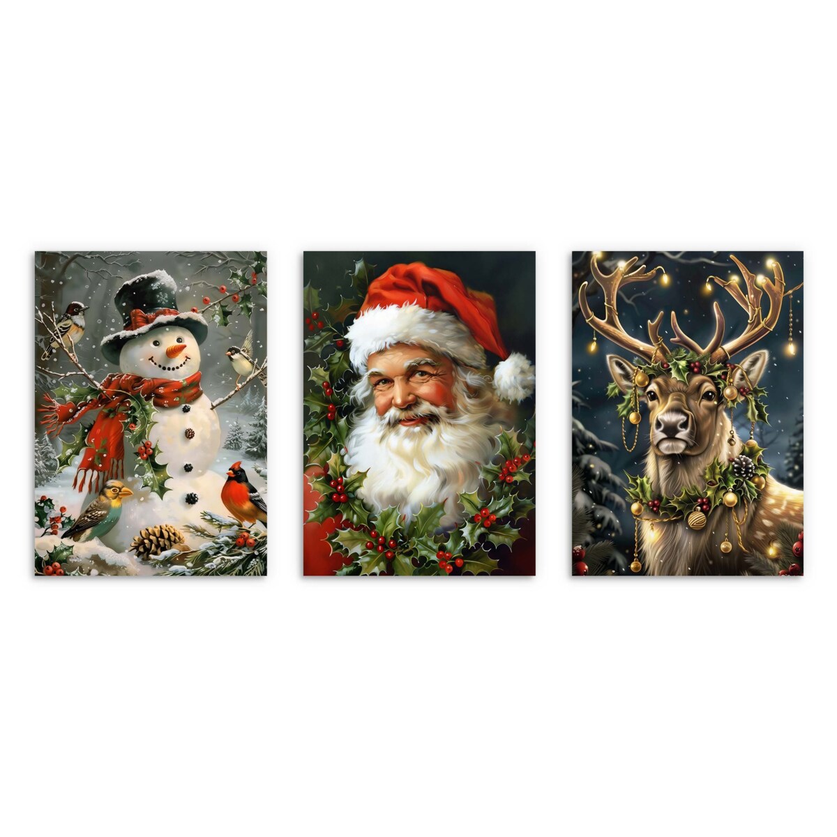 Obrazy na Boże Narodzenie Święta Plakaty w ramie na ścianę do salonu
