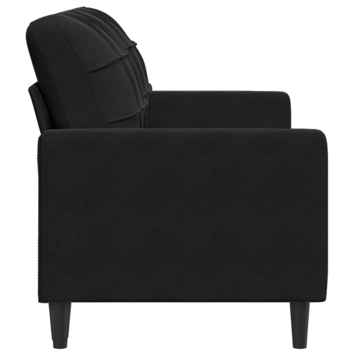 vidaXL Sofa 2-osobowa, czarna, 140 cm, tapicerowana aksamitem