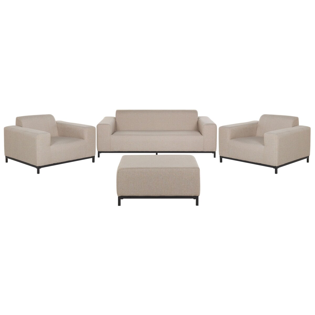 Zestaw ogrodowy ze stolikiem dla 5 osób ROVIGO Beżowy