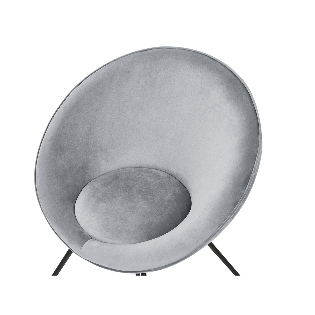 Krzesło welurowe szare FLOBY II