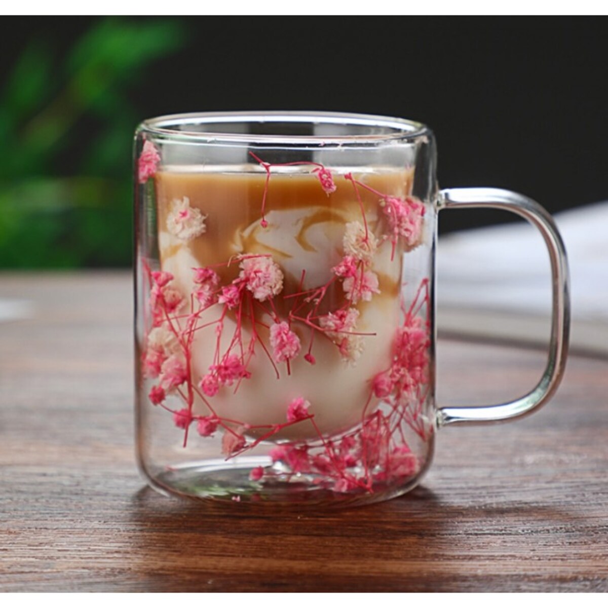 Szklanka termiczna z kwiatami w środku, róż - 200 ml 1szt SZK133