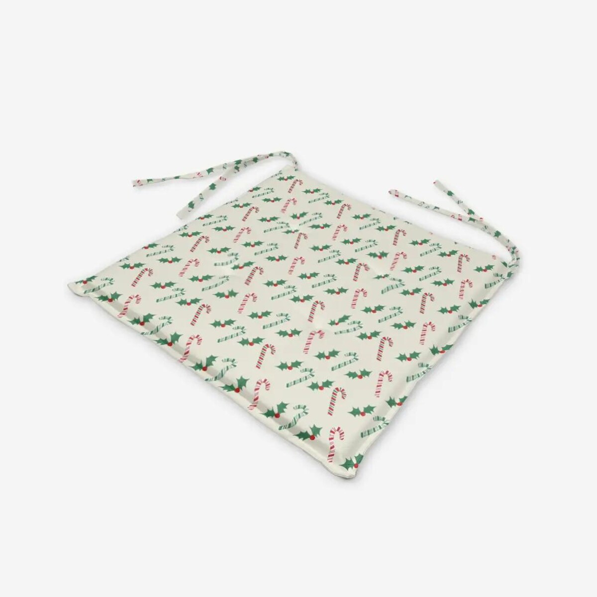 Poduszka świąteczna na krzesło - Laski świąteczne i jemioła