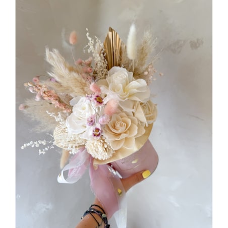 Flower Box wieczne róże białe