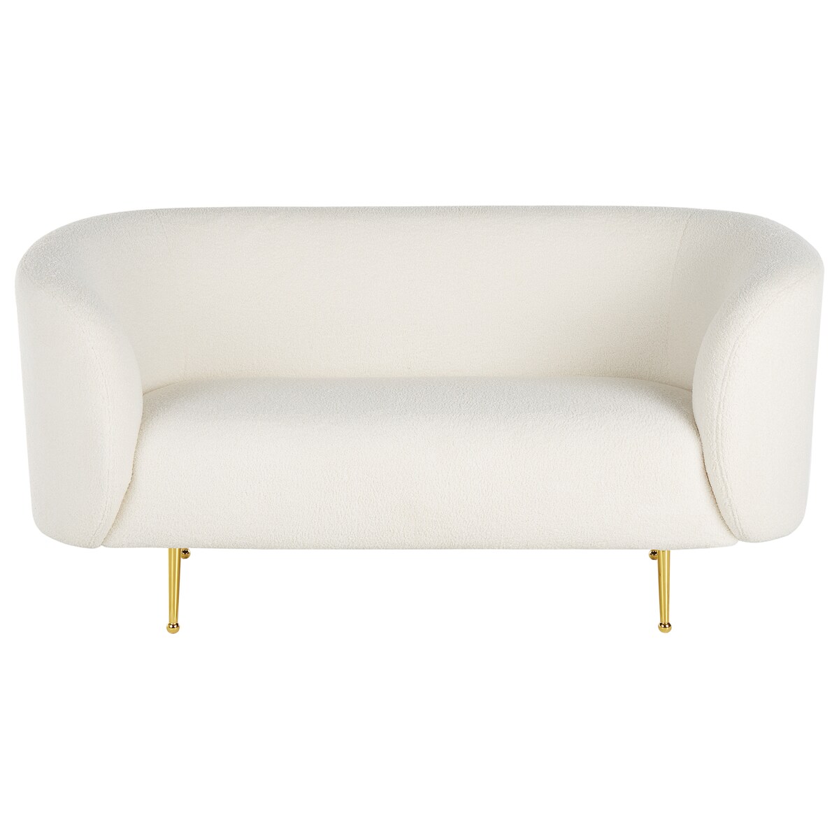 Sofa dla 2 osób LOEN Boucle Biały