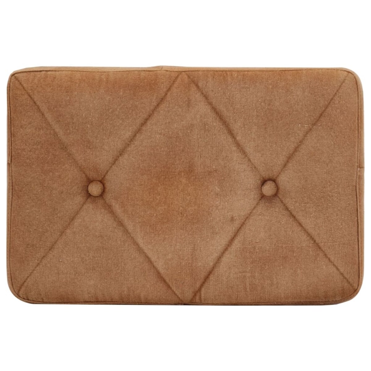 vidaXL Fotel z wysokim oparciem i podnóżkiem, brązowy, obity płótnem