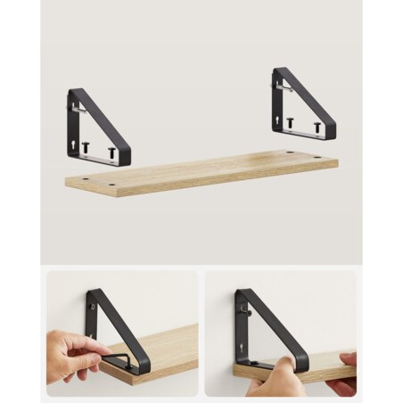 Półka Ścienna Wisząca Zestaw 3 Sztuki Sonoma