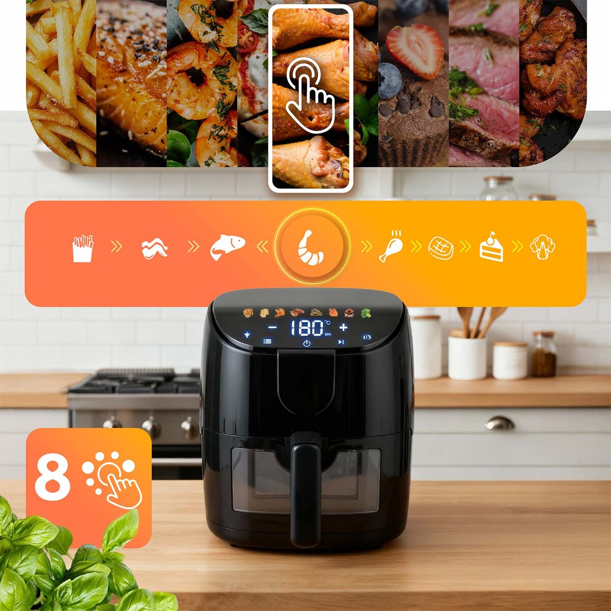 Frytkownica beztłuszczowa Berdsen Air Fryer frytownica 4l 1500W