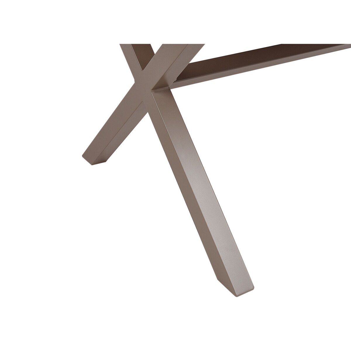 Stół ogrodowy TIANO 160 cm 90 cm Metal Beżowoszary