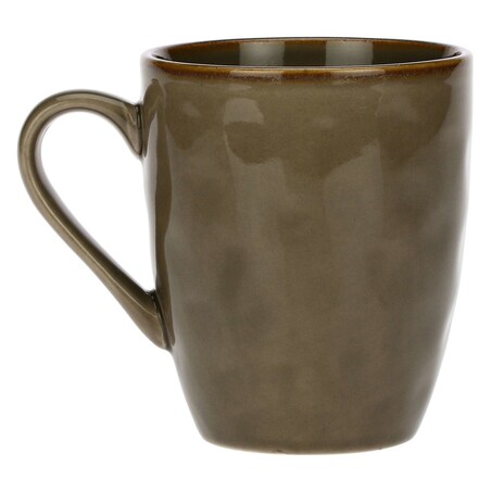 Zestaw 4 kubków z uchwytem Concerto Grigio Tortora - Szaro-brązowy, 430 ml