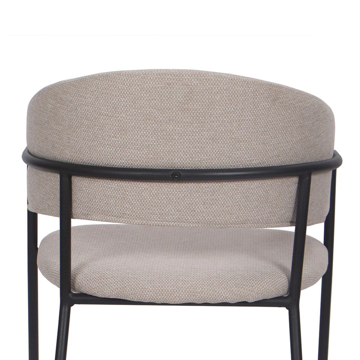 Krzesło tapicerowane glamour szenilowe OVO beżowe