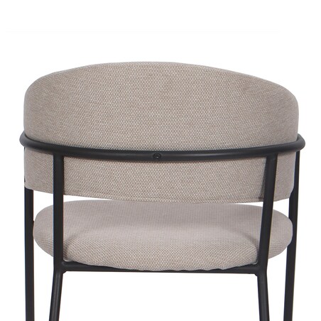 Krzesło tapicerowane glamour szenilowe OVO beżowe