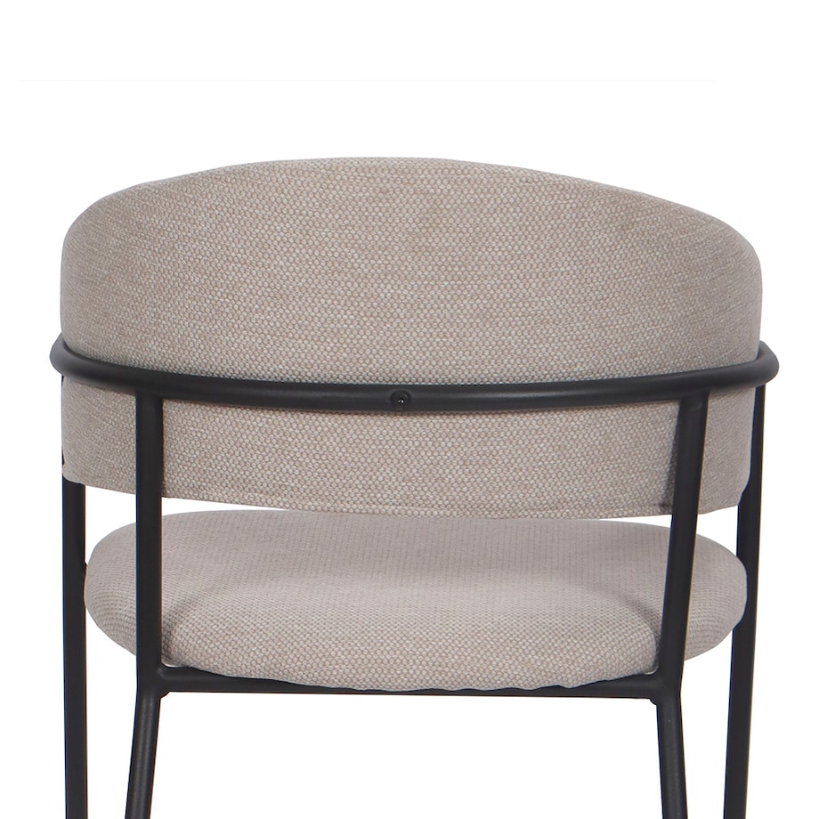 Krzesło tapicerowane glamour szenilowe OVO beżowe