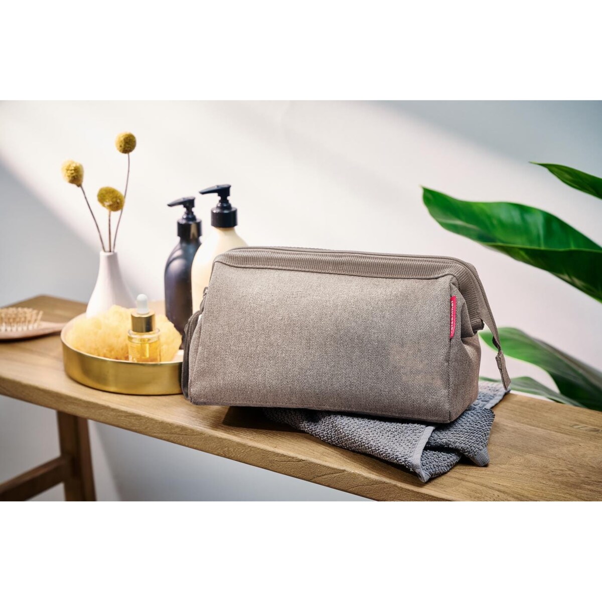 Kosmetyczka TRAVELCOSMETIC, herringbone mokka