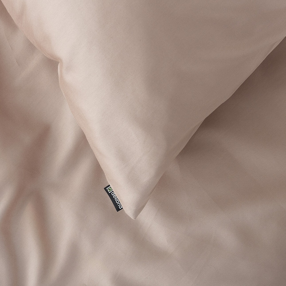 Pościel z satyny bawełnianej Rose beige 160x200 cm, 160x200 cm