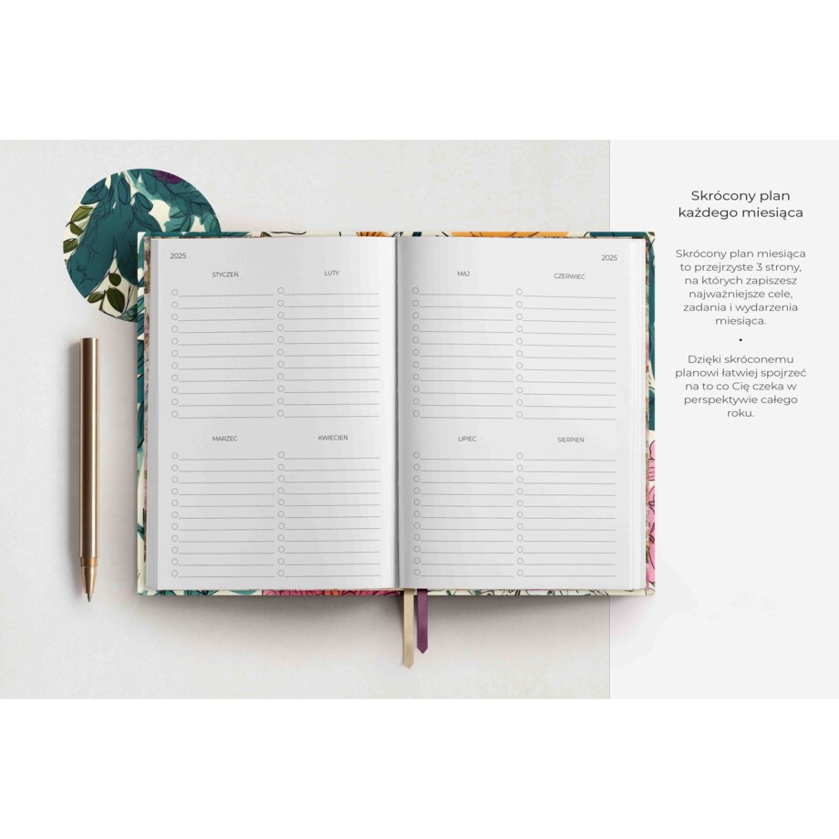 Planner dzienny 2025 – Ramo De Flores