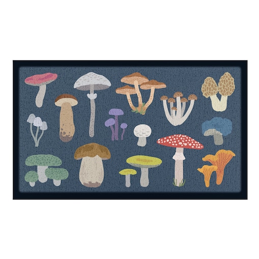 Wycieraczka z motywem grzybów leśnych - (70 x 40 cm)