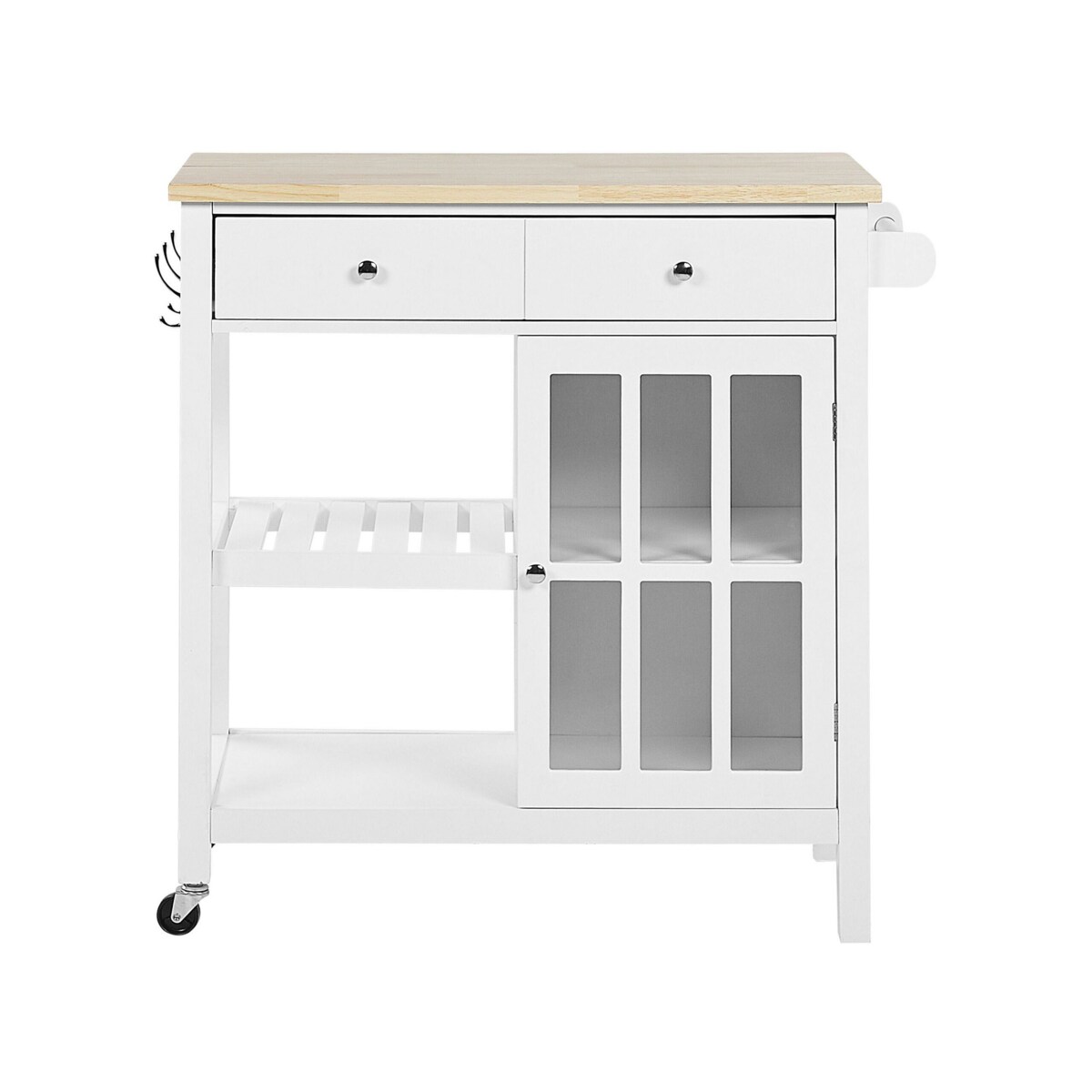 Wózek kuchenny 2 szuflady biały GENOA