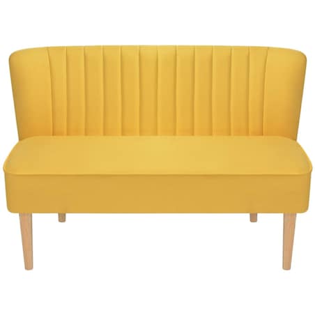 vidaXL Sofa 117x55,5x77 cm, żółty materiał