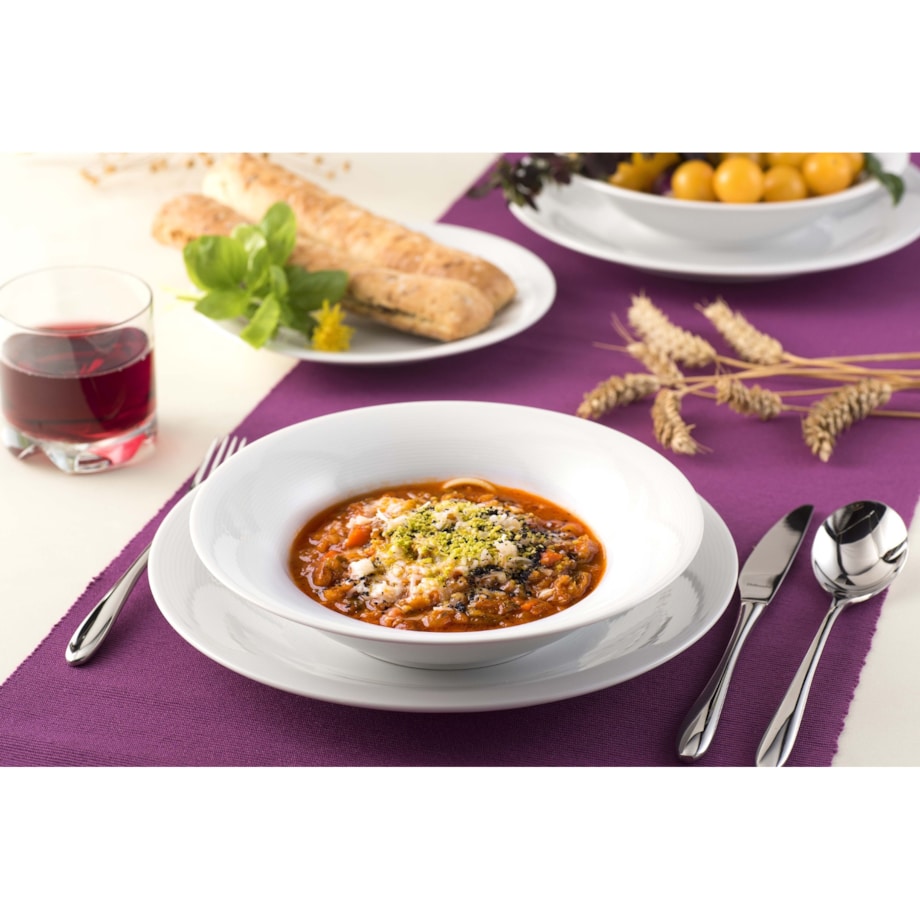 Zestaw talerzy dla 6 osób 18 el. Tiago białe LB16 (0000)