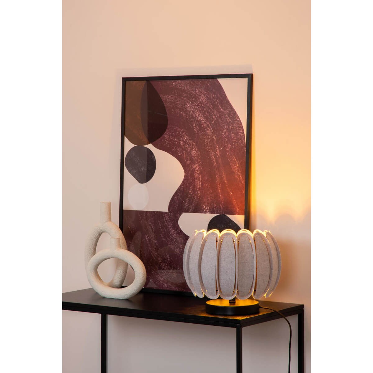 Lampa stołowa z filcu Spencer 34545/81/36 Lucide szara