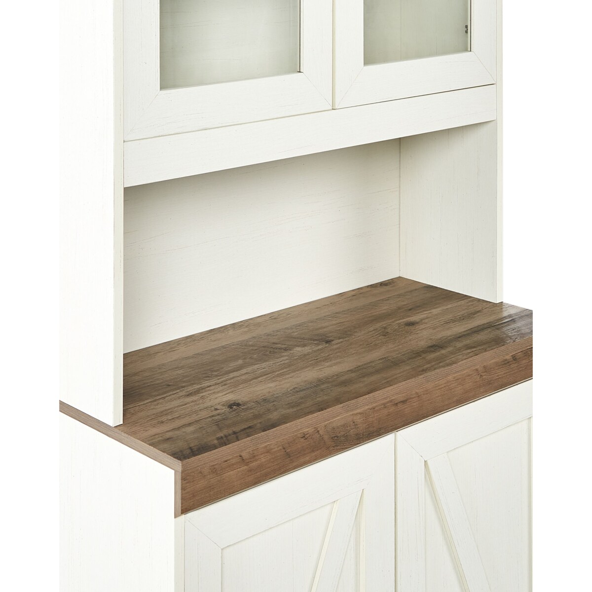 Szafka ze szklanymi drzwiami KALBARRI 80 cm 39 cm Złamana biel