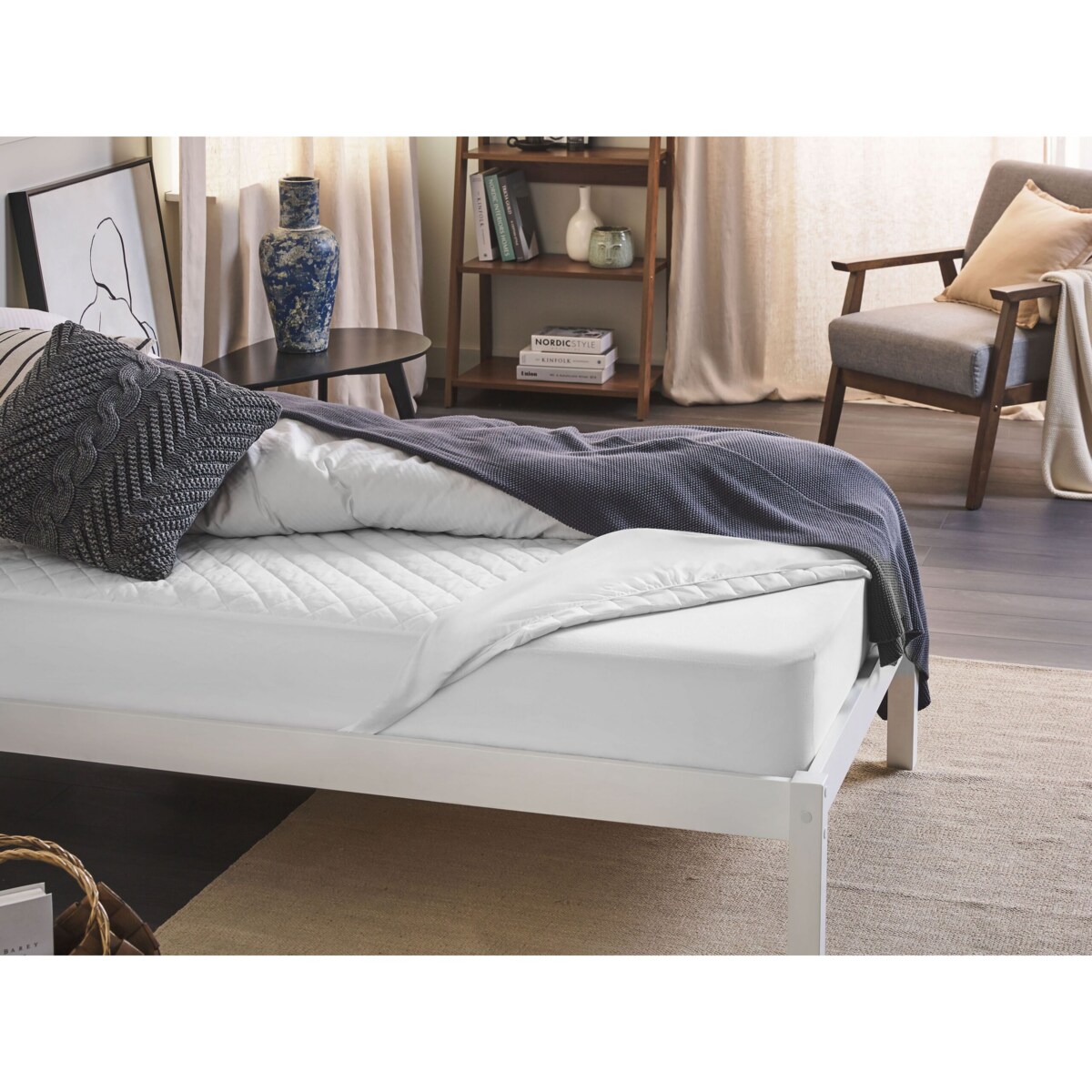 Ochraniacz na materac bawełniany 90 x 200 cm PUMORI