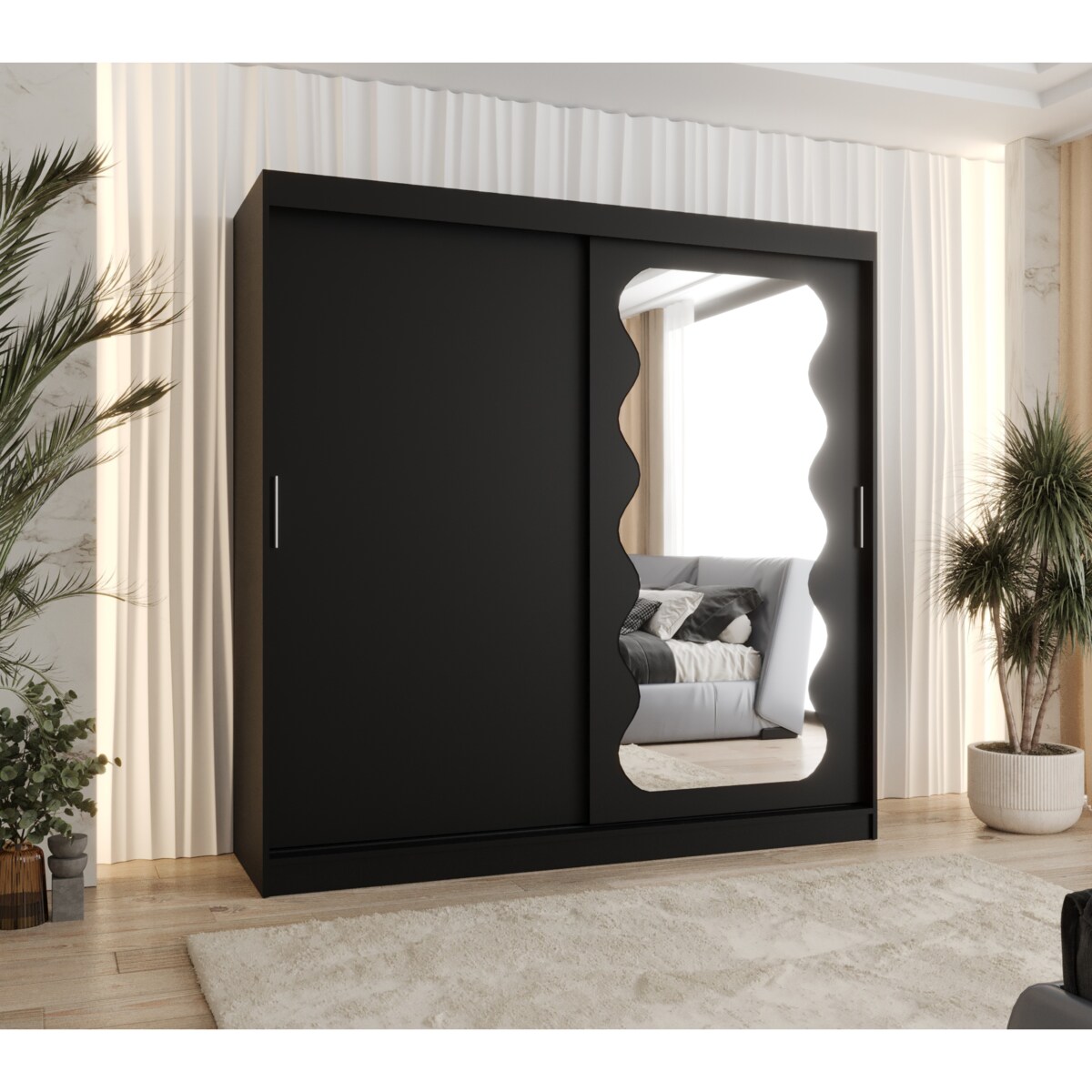 Szafa przesuwna SPOTI 200 czarny