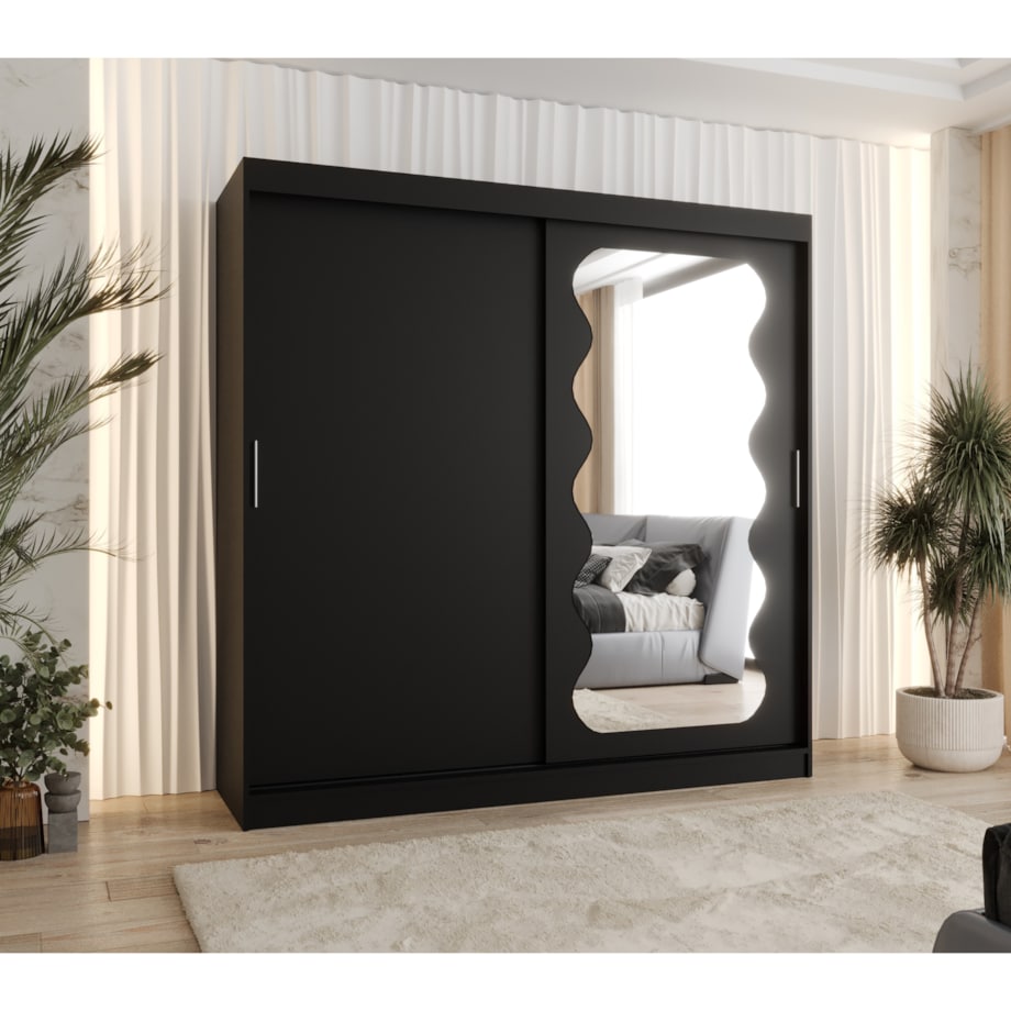 Szafa przesuwna SPOTI 200 czarny