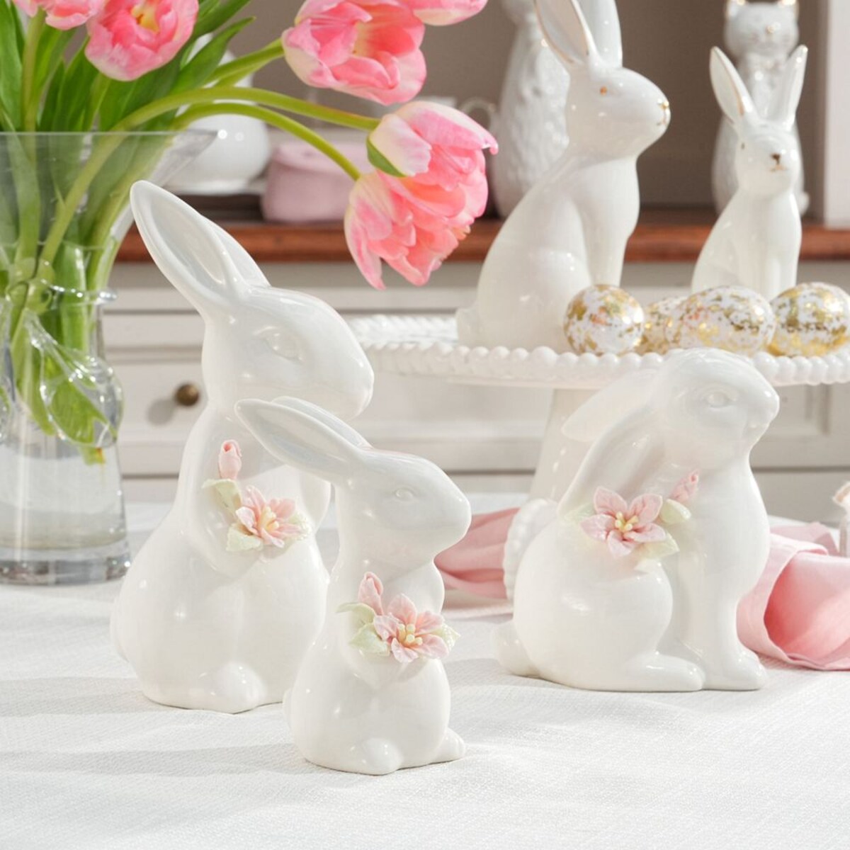 VILLA ITALIA Zajączek porcelanowy 12,5 cm LAURA