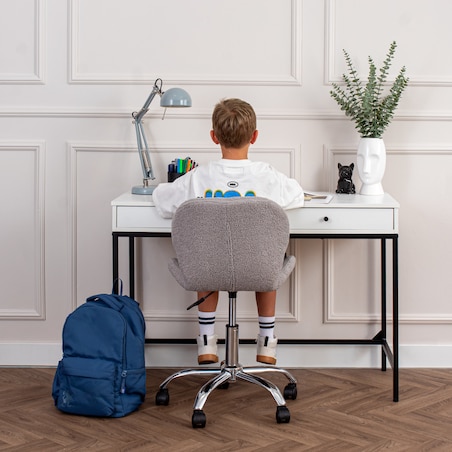 Fotel do biura obrotowy nowoczesny szary