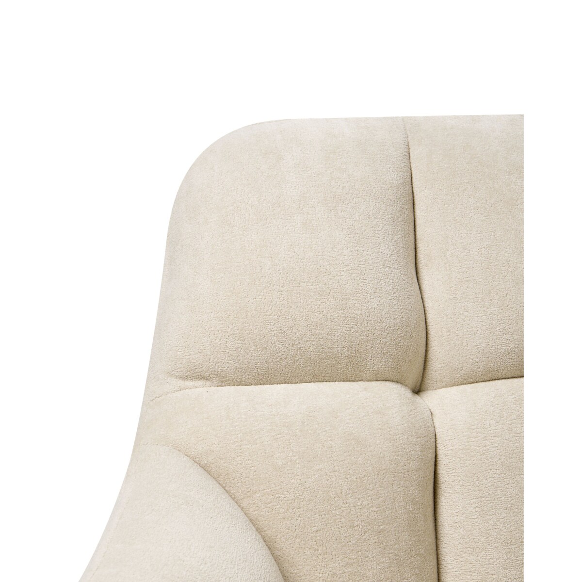 Krzesło obrotowe PALMDALE Welur Jasnobeżowy