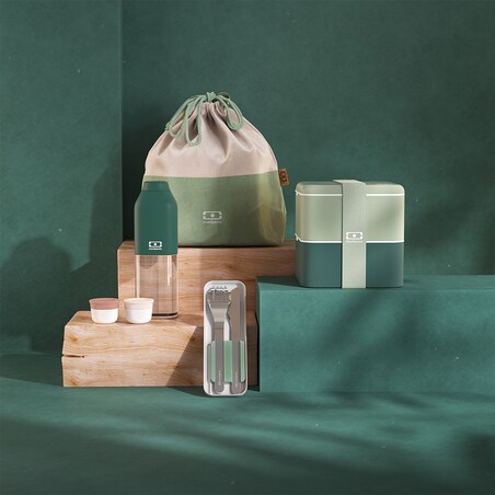 Lunchbox Natural Green Bento Square, 1700 ml, Monbento