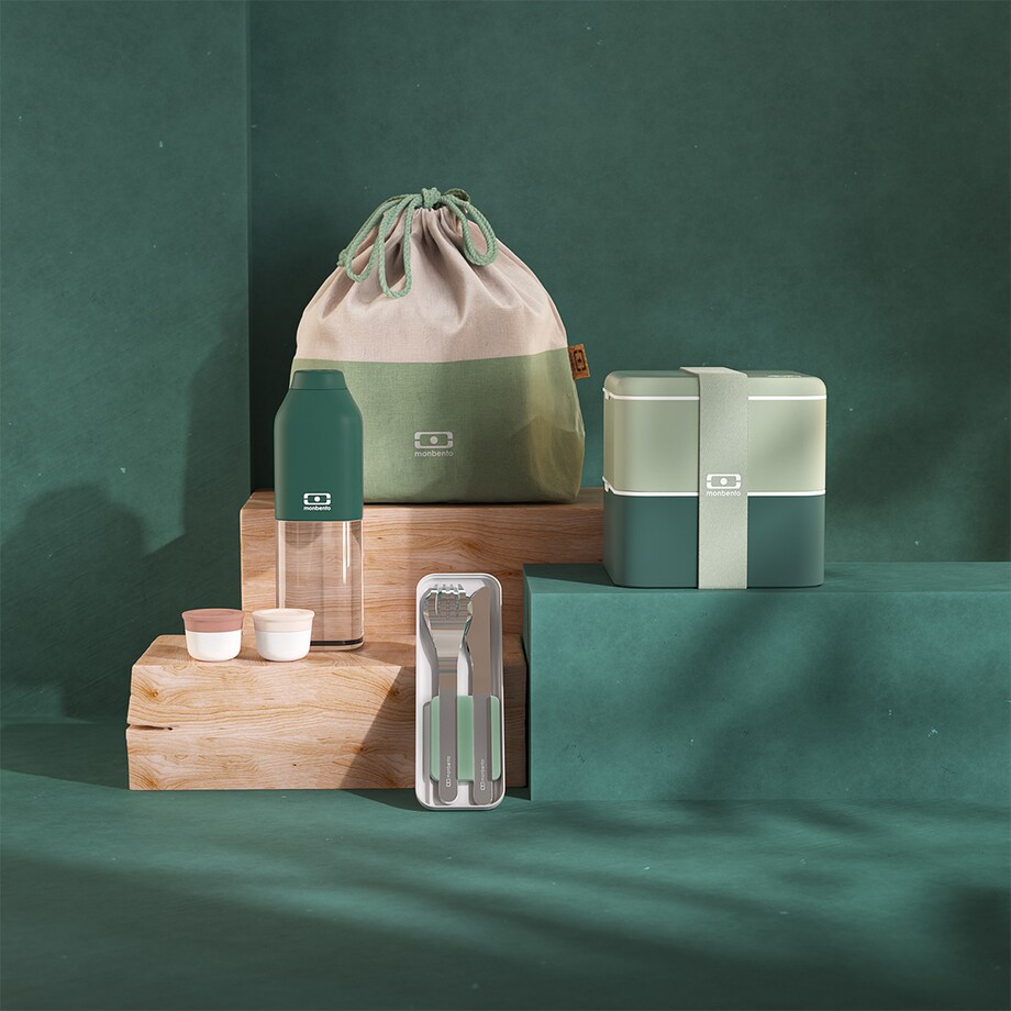 Lunchbox Natural Green Bento Square, 1700 ml, Monbento