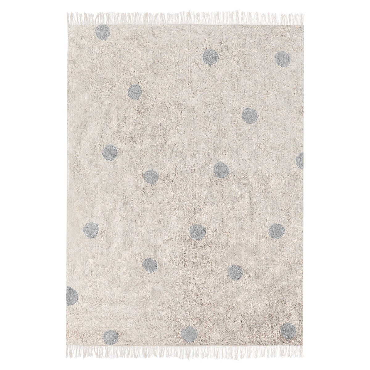 Dywan dziecięcy bawełniany 140 x 200 cm beżowy z szarym DARDERE