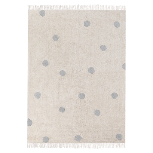 Dywan dziecięcy bawełniany 140 x 200 cm beżowy z szarym DARDERE