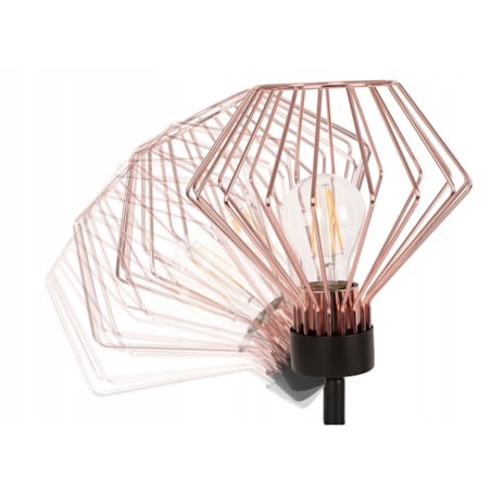 Lampa Potrójna Metalowa Loft Plafon Czarna Rose
