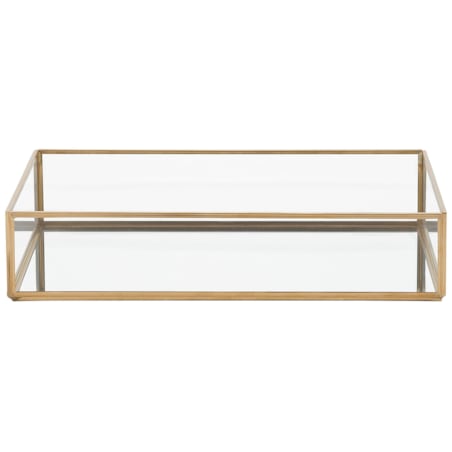 Taca dekoracyjna lustrzana złota GRENOBLE